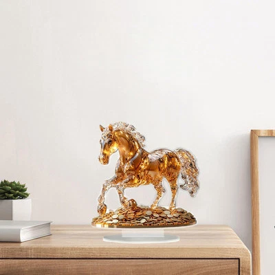 Letrero acrílico en forma de caballo 2D decoración para sala gabinete chimenea Foto 1 de 4