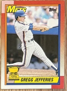 Gregg Jeffries #457 NY Mets Topps 1990 Rookie All-Star Baseballkarte Saison 1989 - Bild 1 von 2