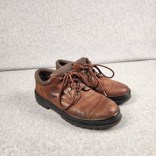 Scarpe Timberland uomo taglia 10 5M pelle marrone basse escursionismo Oxford comode 60057