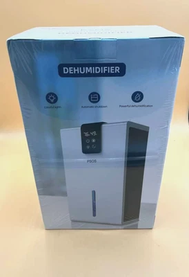 PSOS Dehumidifier Small Portable for Home with Auto Shut Off Sleep Mode, White - Image 1 of 4