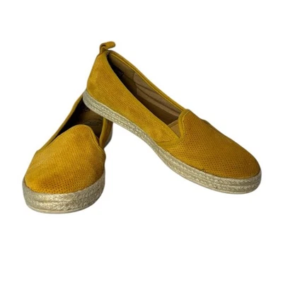 Clark's, Women's 9 Mustard Slip-On Espadrilles perforated suede Fall Casual - Image 1 of 4