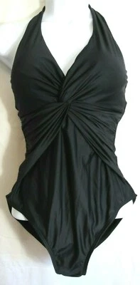 Traje de baño Knox Rose negro anudado delantero abierto trasero forrado de una pieza talla pequeña nuevo sin etiquetas Foto 1 de 4