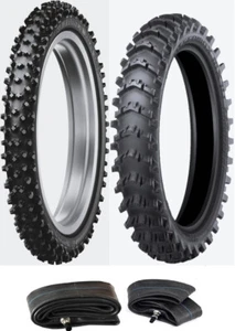 DUNLOP GEOMAX MX14 SAND/MUD 80/100-21 & 100/90-19 Tire Set +Tubes YAMAHA 125 250 - Picture 1 of 2