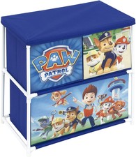 Paw Patrol 3 Cassetto Tessuto Unità Archiviazione Blu