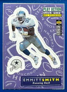 1996 Upper Deck Collector's Choice Purple Play Action Stick-Ums Emmitt Smith NM+ - Picture 1 of 3