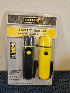 NEW Defiant hand crank led flash lights 515279  with usb charge cords included. - Picture 1 of 2