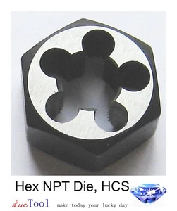 1-11 1/2 NPT Hex Pipe Die 2-1/8 Hex OD High Carbon Steel for Taper Thread Repair - Picture 1 of 7