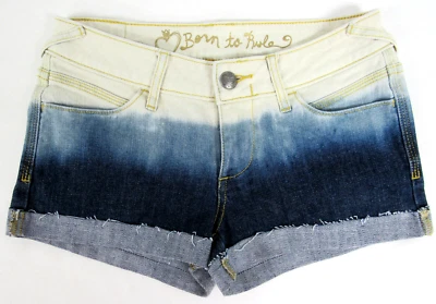 Shorts jeans azul princesa Vera Wang tingido por imersão algemado novo tamanho 1 - Imagem 1 de 4
