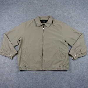 Claiborne Jacket Mens XLarge Brown Tan Microfiber Harrington Bomber Chore Golf - Picture 1 of 19