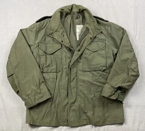 US Army Military Cold Weather Canvas Lined Field Jacket Coat USA M Green Parka - Picture 1 of 11