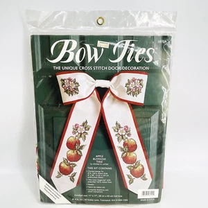 JCA BOW TIES APPLE BLOSSOM TIME CROSS STITCH DOOR DECORATION KIT-SEALED-NOS-NEW - Picture 1 of 10