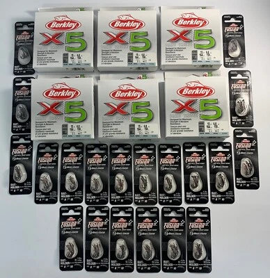 LOTE DE 26 ANZUELOS DE PESCA BERKLEY FUSIÓN VARIOS Y SOPORTE DE CEBO LÍNEA TRENZADA X5 (7) Foto 1 de 4