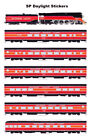 Southern Pacific Daylight Passenger Train 7 individual Stickers Andy Fletcher