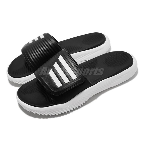 Sandali slip on slip on Adidas Alphabounce Slide 2.0 bianco nero uomo GY9415