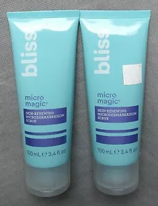 Set 2 Bliss Micro Magic Microdermabrasion Renewing Scrub Exfoliant 3.4oz Each - Picture 1 of 1