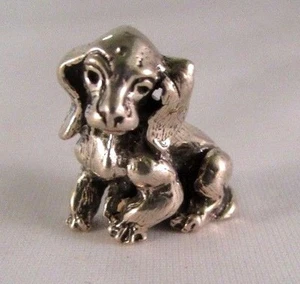 Miniatura statuina argento Cagnolino fatta a mano argento 800 cm 2 x 2 - Picture 1 of 5