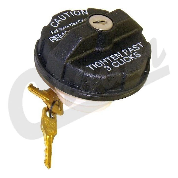 CROWN 82400041 Locking Gas Fuel Cap Black for Jeep Wrangler TJ YJ Cherokee XJ - Image 1 of 1