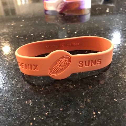 Phoenix Suns Nba logo silicone wristband bracelet adult Orange Cover