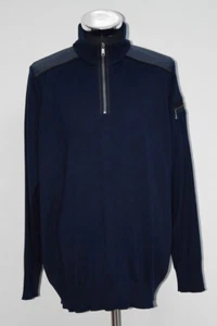Walbusch Herren Pullover Stehkragen blau 50% Wolle 50% Acryl Gr 56 Top Zustand - Bild 1 von 7