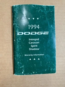 +++ 1994 Dodge Intrepic Caravan Spirt Shadow OWNERS MANUAL !!! +++ - Bild 1 von 1