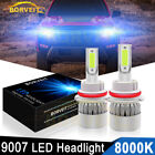 2X 9007 Led 8000K Ice Blue Headlight Bulbs Kit Hi/Lo Beam For Nissan Quest 93-02