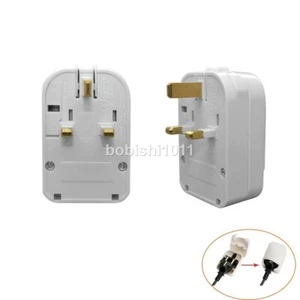 GEERDETE SCHUKO/EURO 2 PIN AUF UK AC POWER 3 PIN 13A SICHERUNGSSTECKER ADAPTER/WANDLER - Bild 1 von 7