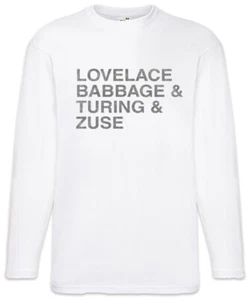 Lovelace & Babbage & Turing & Zuse Herren Langarm T-Shirt Adventures of Fun - Picture 1 of 1