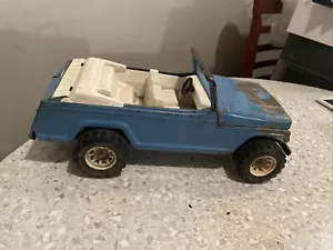 60s Tonka Blue Jeep The Jeepster no Top in good condition with trailer Hitch. - Picture 1 of 15