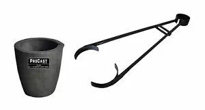 #3 - 4 kg Ton Graphit Gießerei Tiegel Kit mit 26 Zoll Gießerei Tiegel Kolben Zange - Bild 1 von 1