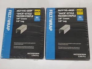 10,000 Felt -Wrap SHCR 3/8" Crown x 3/8" Leg Tracker Staples Electro Galvanized - Picture 1 of 10