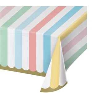 Pastel Party Supplies Paper Tablecover Birthday Baby Shower Tableware Unicorn - Picture 1 of 1