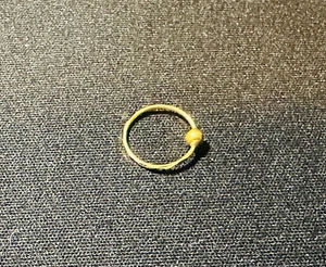 Sparkling Real 22K GOLD Nose Lip Stud Piercing nose pin brand new - Picture 1 of 2
