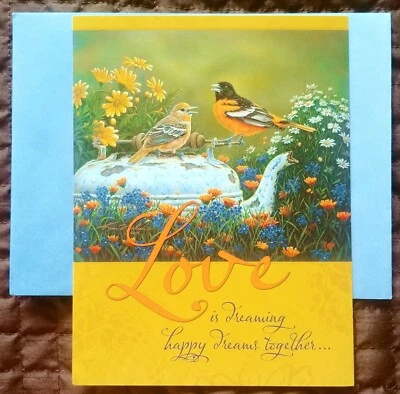 "Tea Pot Birds", (1) Leanin' Tree Anniversary Card, New With (1) Envelope - Image 1 of 4