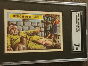1965 A. & B. C. Gum Battle Cards Hiding from the Nazis SGC NM 7 Vintage ๐ - Picture 1 of 2