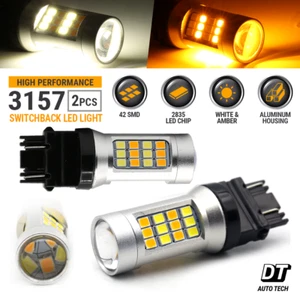 SYNETICUSA 3157 LED Switchback Light Bulbs fit Turn Signal Parking DRL - Picture 1 of 11