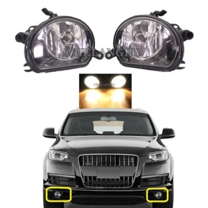 Pair Front Fog Lamp Light With Halogen Bulbs For Audi Q7 2010 2011-2015 - Picture 1 of 8