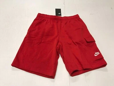 Shorts Nike Club Fleece Cargo Novo com etiquetas [CZ9956-657 - Vermelho] Masculino Tamanho Pequeno - Imagem 1 de 4