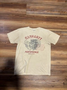 Vintage Y2K Carhartt Tan Tshirt Size Medium - Picture 1 of 6