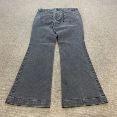 VTG Y2K GAP Long & Lean Jeans Womens 10 Bootcut Stretch Flare Denim Faded Black - Image 1 of 4