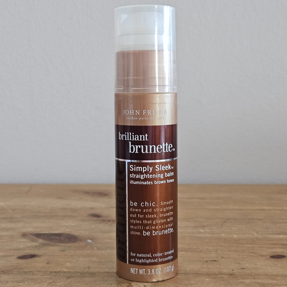 (OPEN 60%) John Frieda Brilliant Brunette Simply Sleek Straightening Balm 3.8 oz - Image 1 of 4