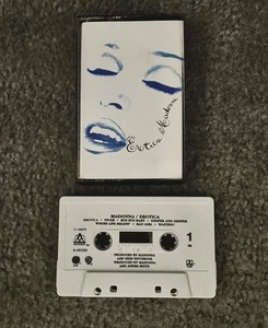 MADONNA Erotica Cassette Album 1992 Made in USA for BMG White Cassette Tape  - Picture 1 of 5