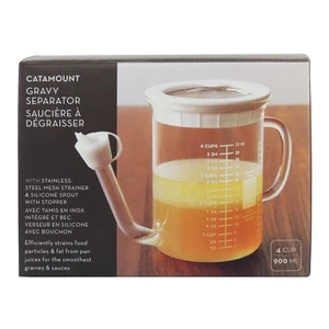 Williams & Sonoma Catamount Glass Gravy Separator Strainer Stopper Discontinued - Picture 1 of 4