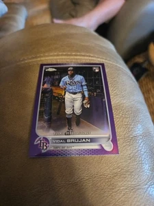 2022 Topps Chrome Update #USC91 Vidal Brujan Purple Refractor Rookie Rays - Picture 1 of 2