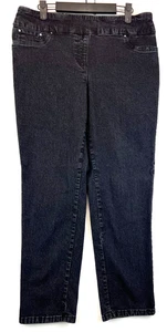 Ruby Rd. Pull On Jeans - Womens Size 12P - Black - Petite - Mid Rise (3785) - Picture 1 of 15
