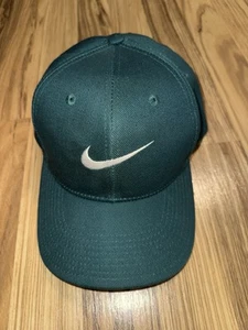Vintage Nike Snapback Hat Green White Tag 90s New - Picture 1 of 5