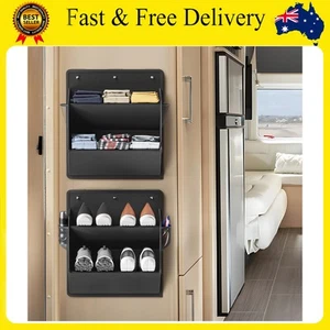 2 Pack RV Shoe Storage – Over the Door Organizer, Wall Hanging, Deep Pockets, Bl - Picture 1 of 8