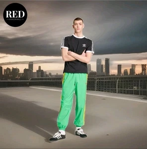 Pantalones deportivos Adidas Originales Calentamiento Retro Verde Amarillo KA4579 - Para hombre Talla M - Imagen 1 de 7