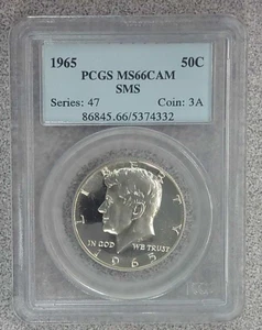 1965 SMS Kennedy Clad Half Dollar PCGS MS66CAM (332) - Picture 1 of 2