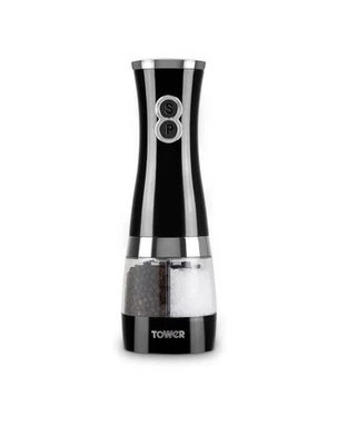 Tower T847004B Electric Duo Salt and Pepper Mill - Black - Image 1 of 4