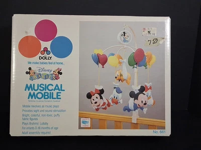 Vtg 1984 Dolly Musical Mobile No 661 Mickey & Minnie Mouse Donald Duck Goofy Vtg - Image 1 of 4